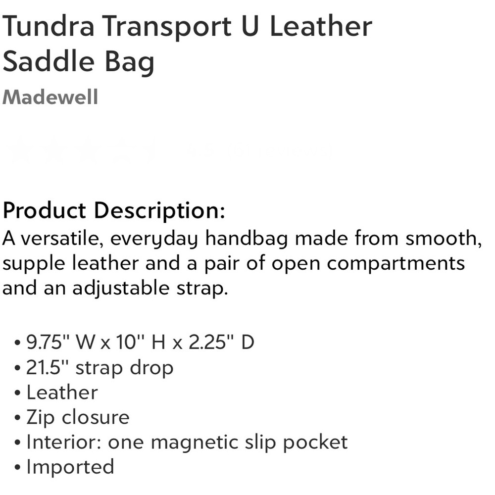 Madewell Tundra saddlebag - Picture 15 of 15